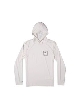 RVCA White Surf Hoodie Long Sleeve Shirt Size Small Fitted